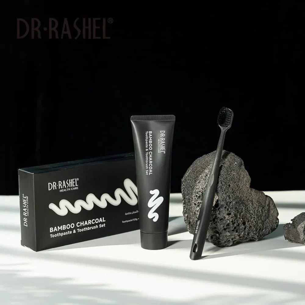 DR·RASHEL - Bamboo Charcoal Toothpaste & Toothbrush Set